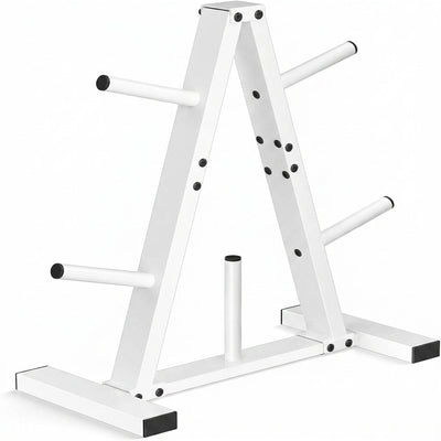 Weight Plate Rack Built to Hold 300 Lbs, Steel Construction, Triangular Frame, Olympic Compatible