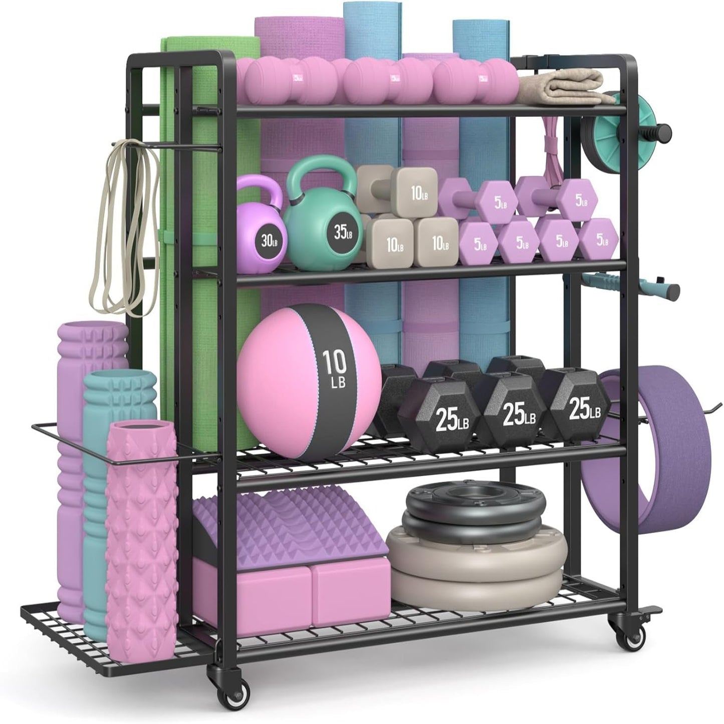 4-Tier Dumbbell Rack Stand Only and 3 Tier Weight Rack for Home Gym Storage