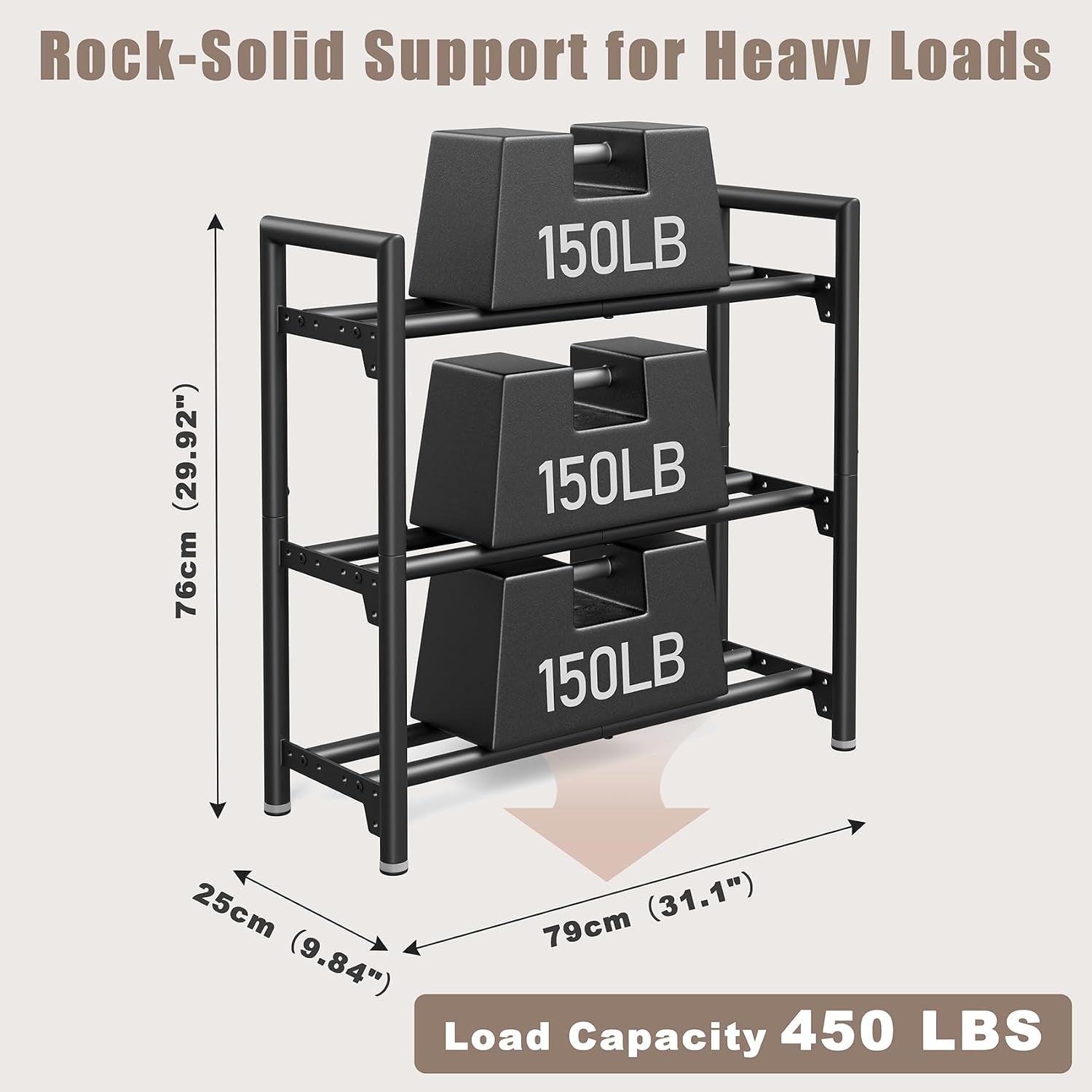 4-Tier Dumbbell Rack Stand Only and 3 Tier Weight Rack for Home Gym Storage