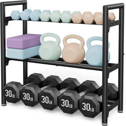 4-Tier Dumbbell Rack Stand Only and 3 Tier Weight Rack for Home Gym Storage