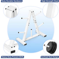 Weight Plate Rack, Weight Tree, Home Gym Storage Stand, Holds 300 Lbs