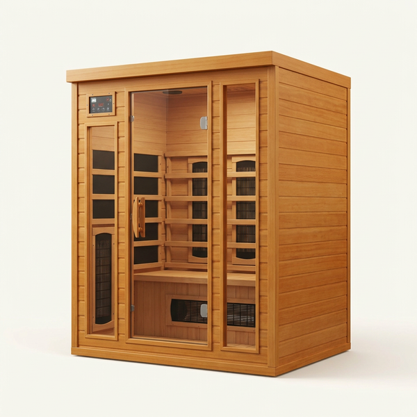 Infrared Sauna Built for Home Wellness, Low EMF Carbon Panels, Canadian Hemlock Wood, Bluetooth Audio