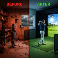Simbox Golf Simulator Enclosure - 7 Sizes Available — Before & After