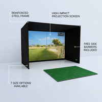 Simbox Golf Simulator Enclosure - 7 Sizes Available — infographic