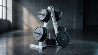 Weight Plate Rack, Weight Tree, Home Gym Storage Stand, Holds 300 Lbs — Lifestyle