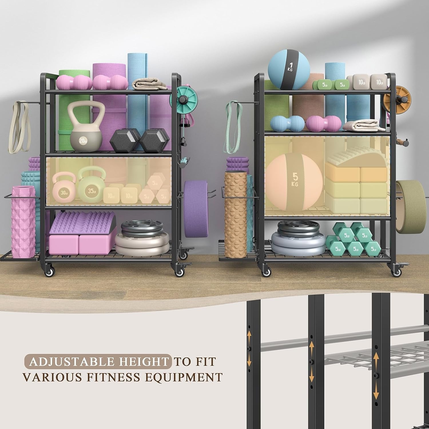 4-Tier Dumbbell Rack Stand Only and 3 Tier Weight Rack for Home Gym Storage