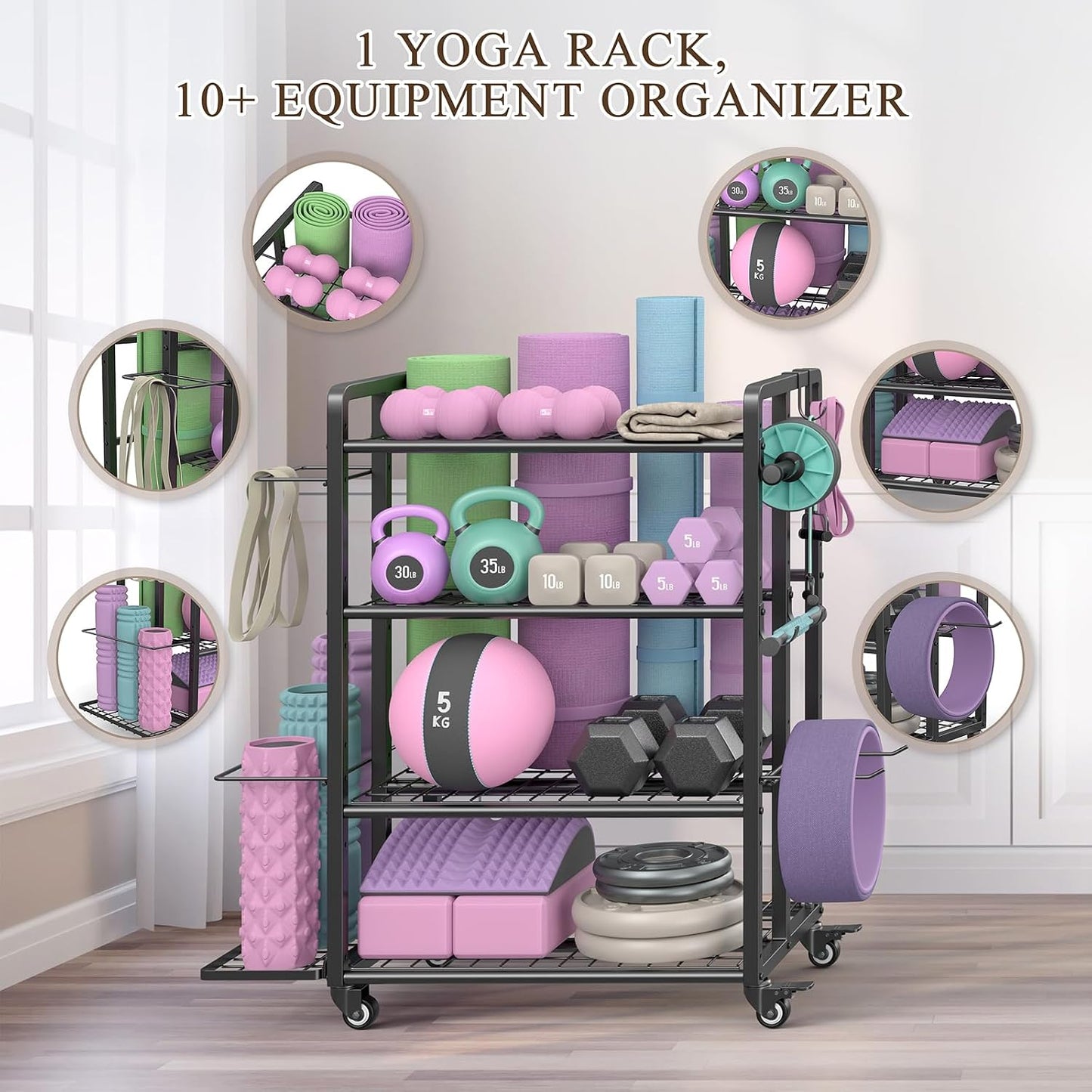 4-Tier Dumbbell Rack Stand Only and 3 Tier Weight Rack for Home Gym Storage